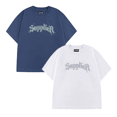 SPLASH RHINESTONE IRON LOGO TEE -2.COLOR-