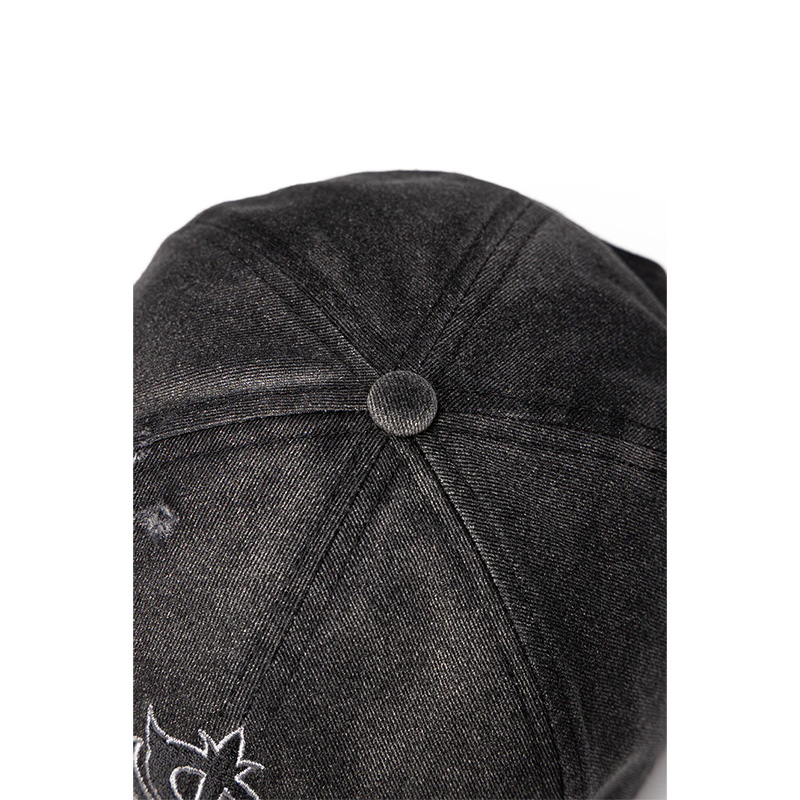 RIPPED BRIM 6 PANEL -BLACK-