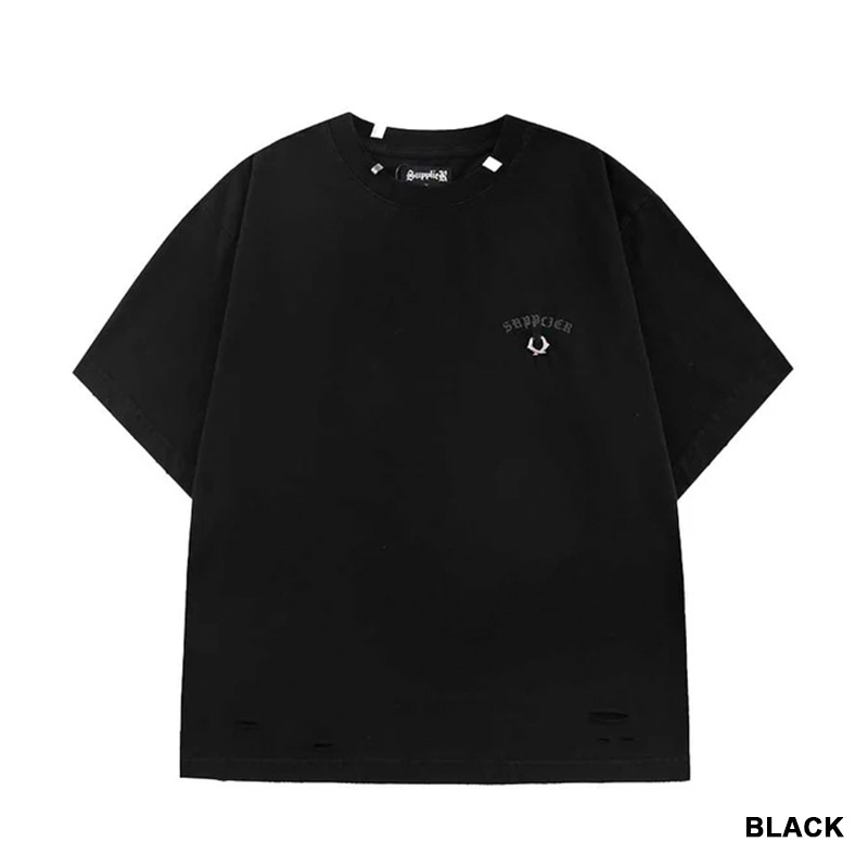 DISSTRESSED PIERCE TEE -2.COLOR-