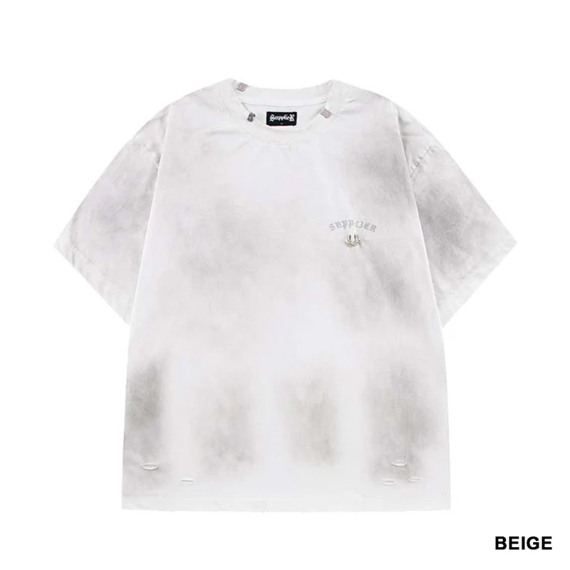 DISSTRESSED PIERCE TEE -2.COLOR-