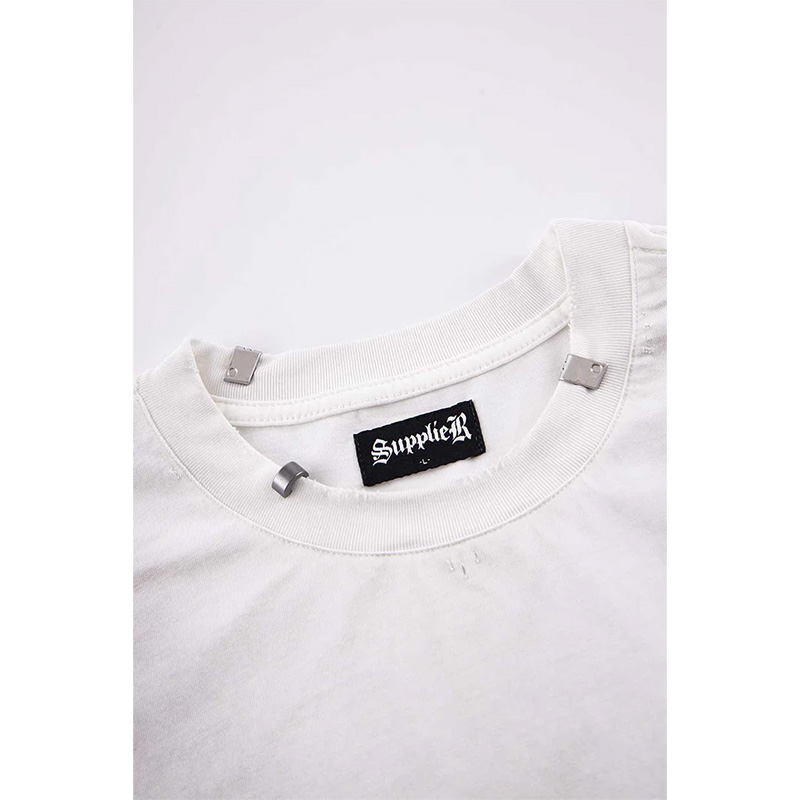 DISSTRESSED PIERCE TEE -2.COLOR-