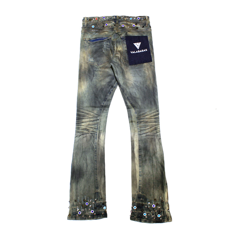 DIRTY VINTAGE STACKED -USED INDIGO-