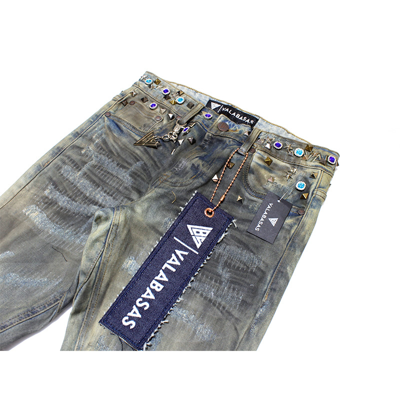 DIRTY VINTAGE STACKED -USED INDIGO-