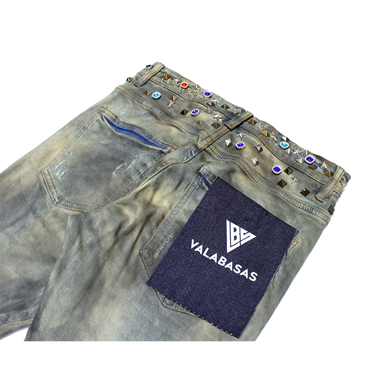 DIRTY VINTAGE STACKED -USED INDIGO-