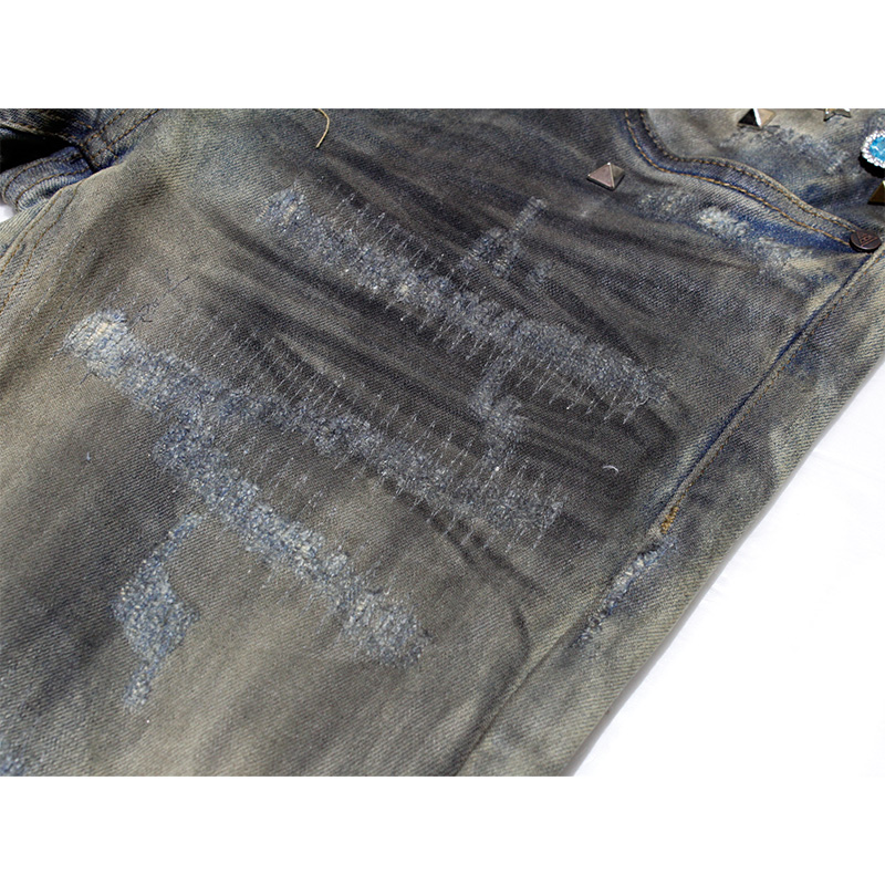 DIRTY VINTAGE STACKED -USED INDIGO-