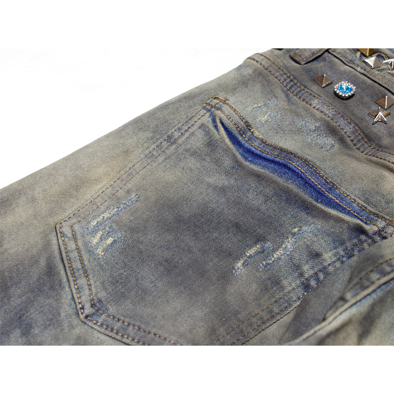 DIRTY VINTAGE STACKED -USED INDIGO-