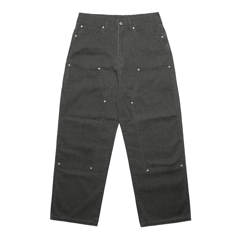 HB DOUBLE KNEE PANTS -BLACK-