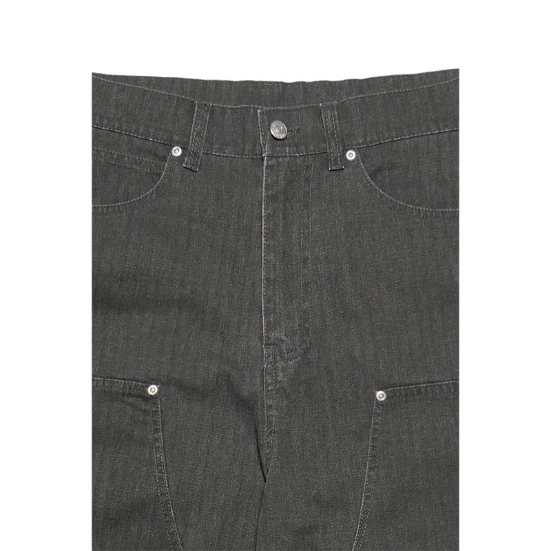 HB DOUBLE KNEE PANTS -BLACK-