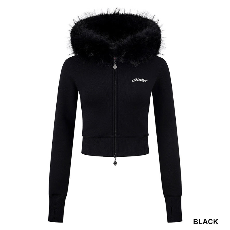 BABY CROSS ZIP HOODIE(CROPPED FIT) -3.COLOR-