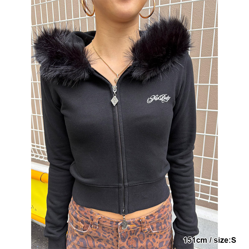 BABY CROSS ZIP HOODIE(CROPPED FIT) -3.COLOR-