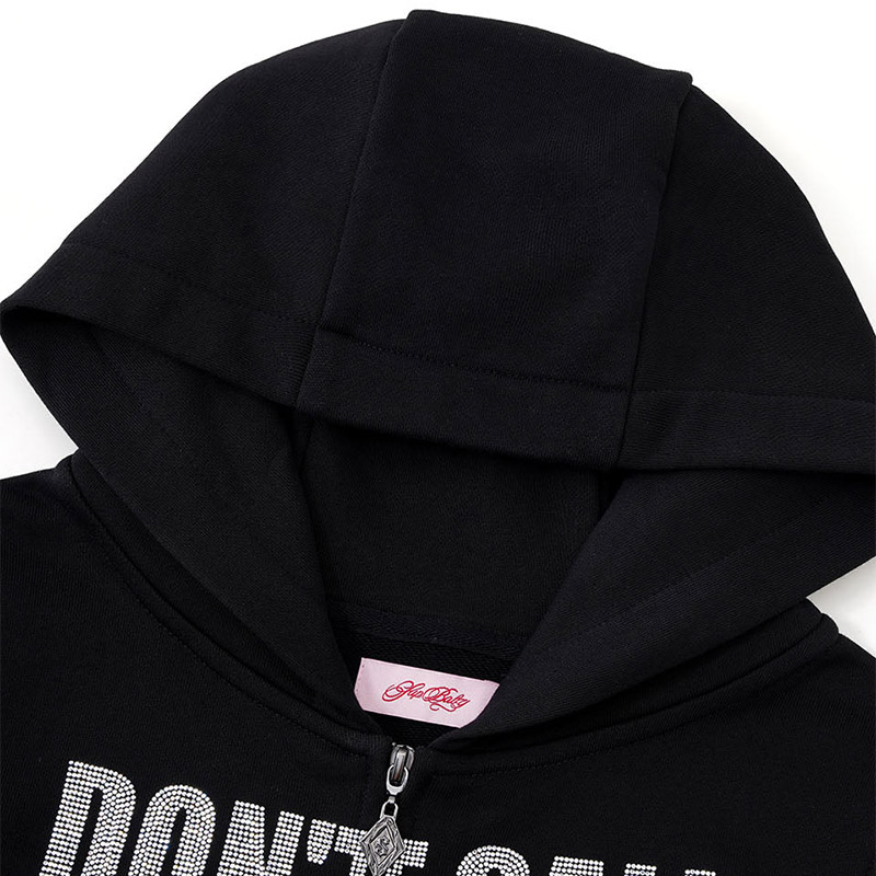NOT YOUR BABY CROPPED ZIP HOODIE -3.COLOR-