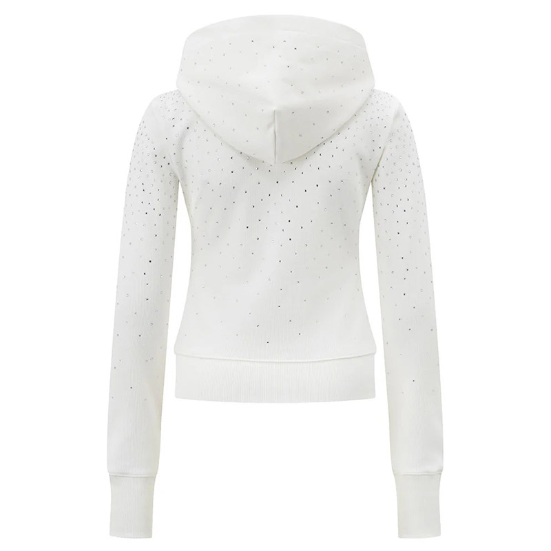 SPARKLE RHINESTONE ZIP HOODIE -2.COLOR-