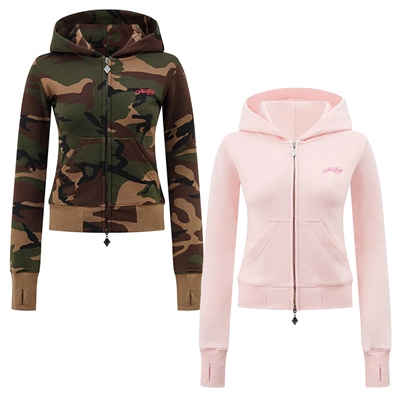 BABY CROSS ZIP HOODIE -2.COLOR-