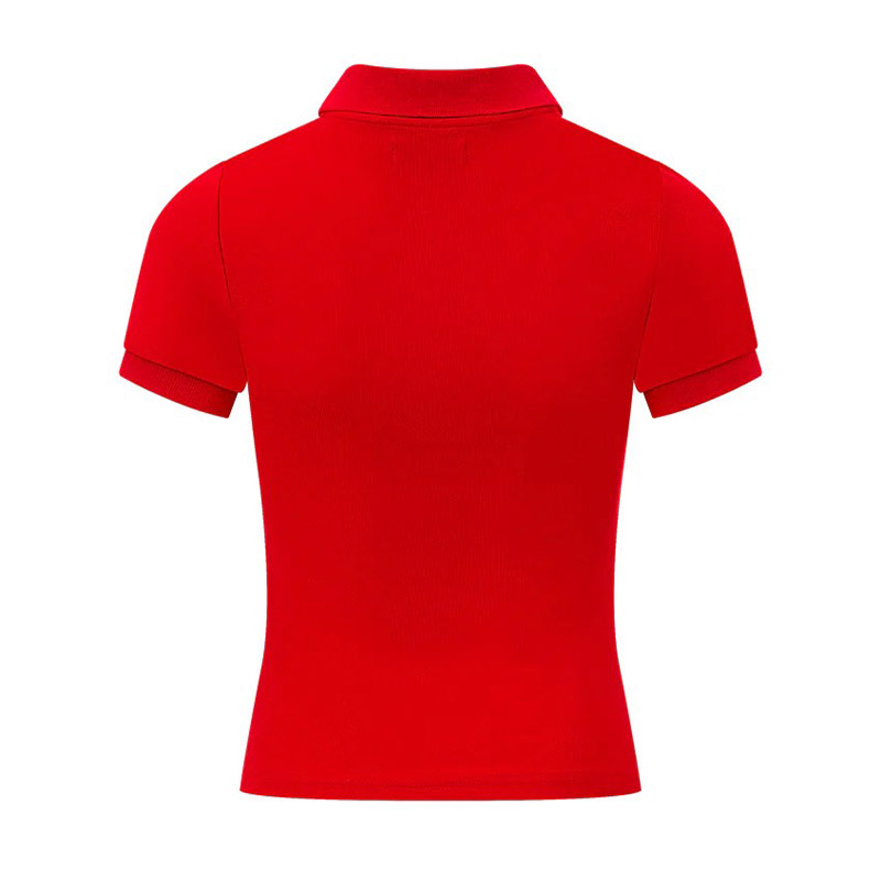 RHINESTONE LEOPARD LOGO POLO SHIRT -2.COLOR-