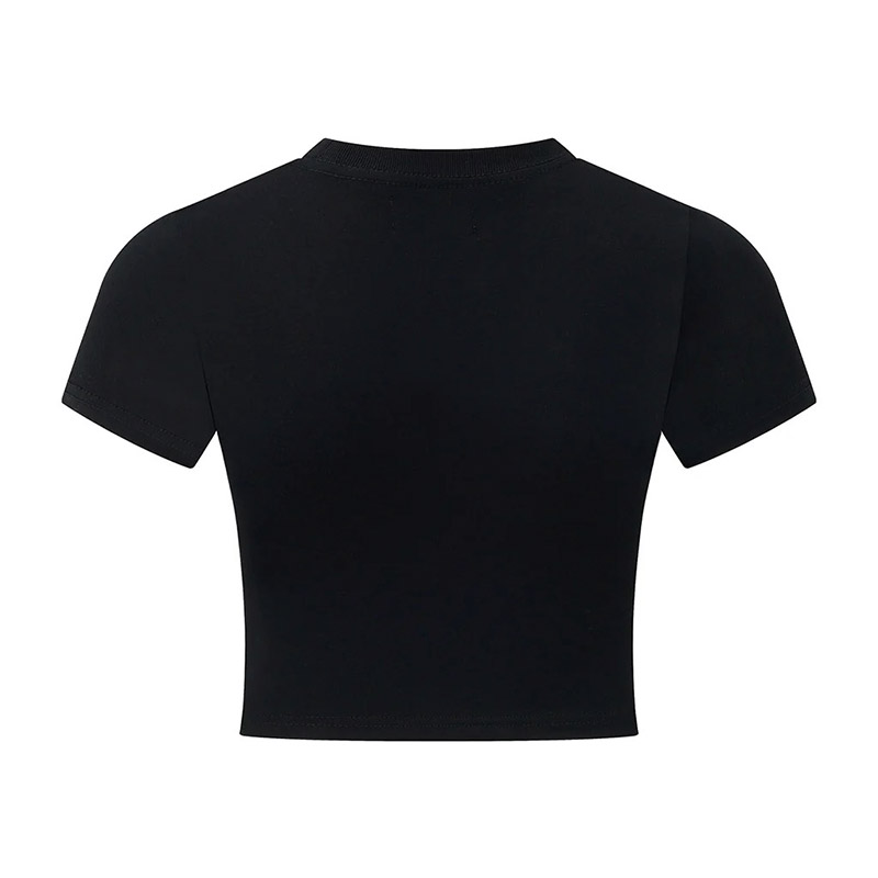 YOU KNOW YOU LOVE ME CROPPED TEE -BLACK-