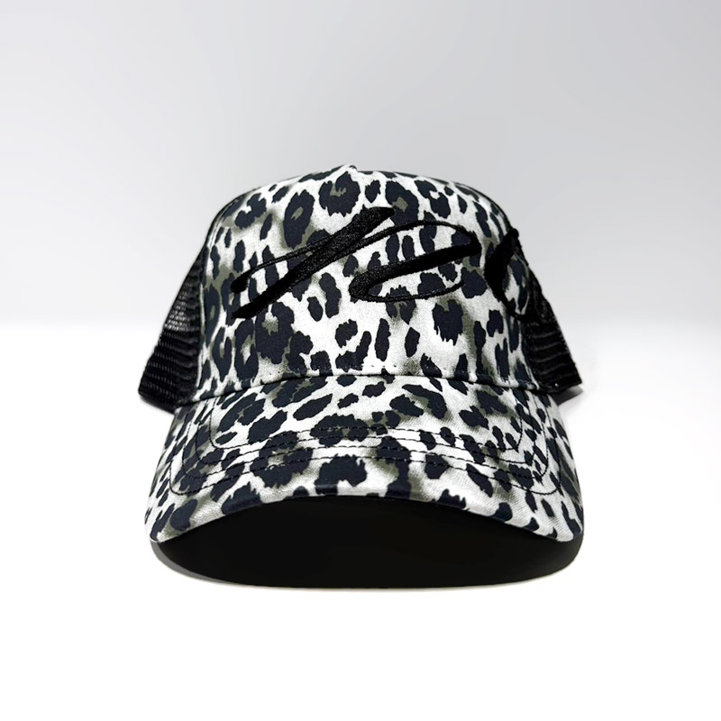 LEOPARD NO CAP -BLACK×WHITE-