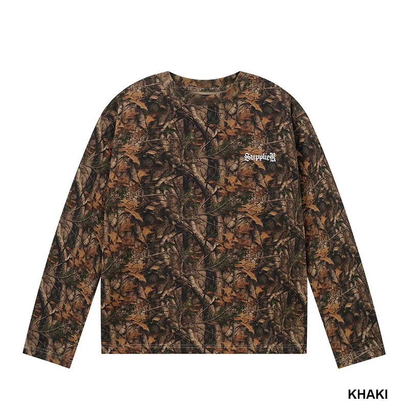 CROSS RHINESTONE LONG SLEEVE TEE -2.COLOR-