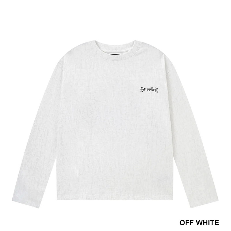 CROSS RHINESTONE LONG SLEEVE TEE -2.COLOR-