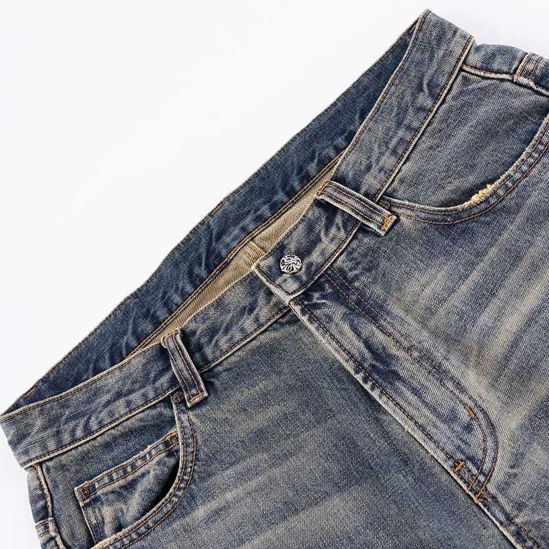 STUDS TRIBAL LEATHER PATCH CURVE DENIM -2.COLOR-