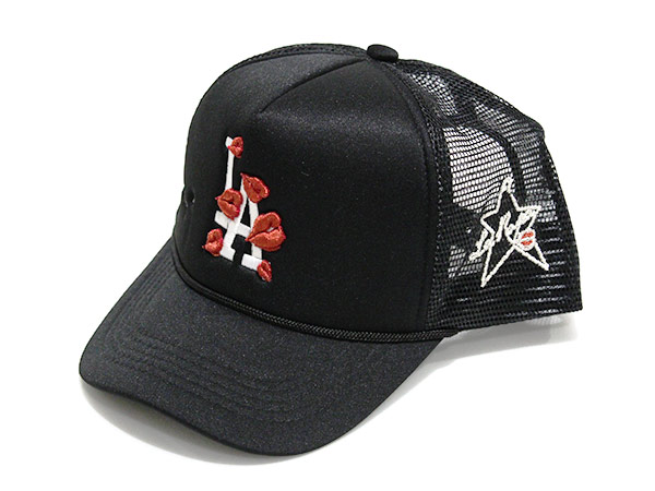 LA TRUCKER HAT -BLACK×BLACK-