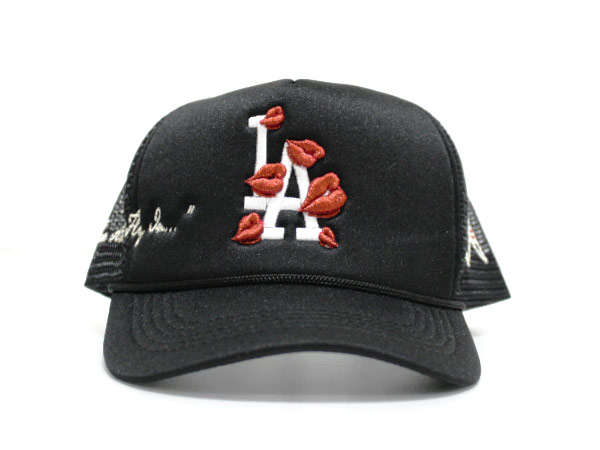 LA TRUCKER HAT -BLACK×BLACK-