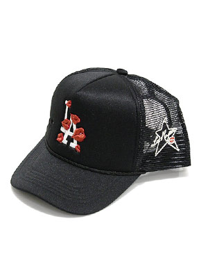 LA TRUCKER HAT -BLACK×BLACK-