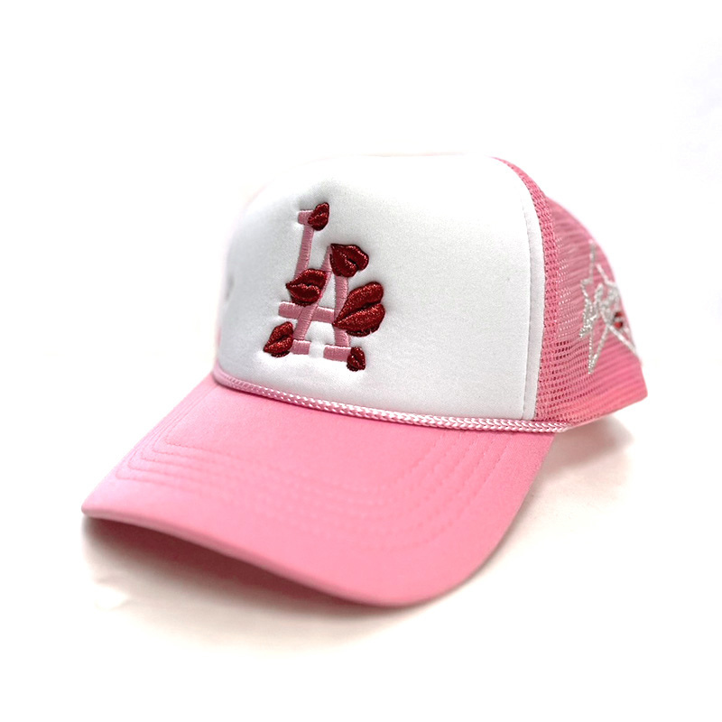 LA TRUCKER HAT -PINK/WHITE-