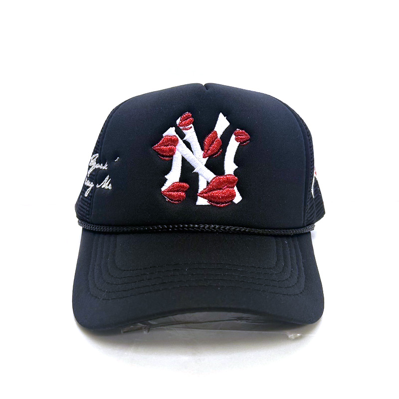 NY TRUCKER HAT -BLACK/WHITE-