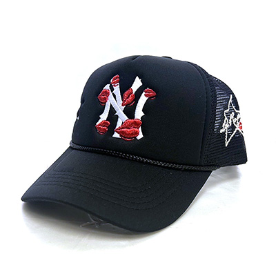 NY TRUCKER HAT -BLACK/WHITE-