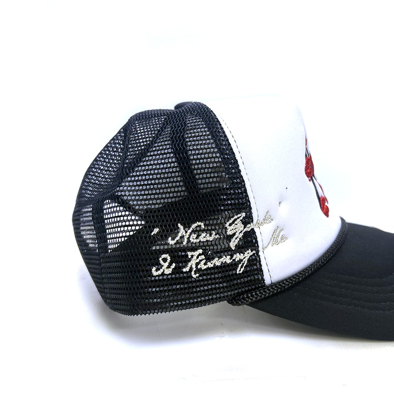 NY TRUCKER HAT -BLACK/WHITE-