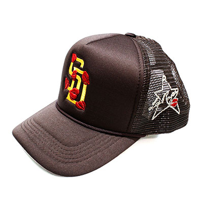 PADRES TRUCKER HAT -BROWN-