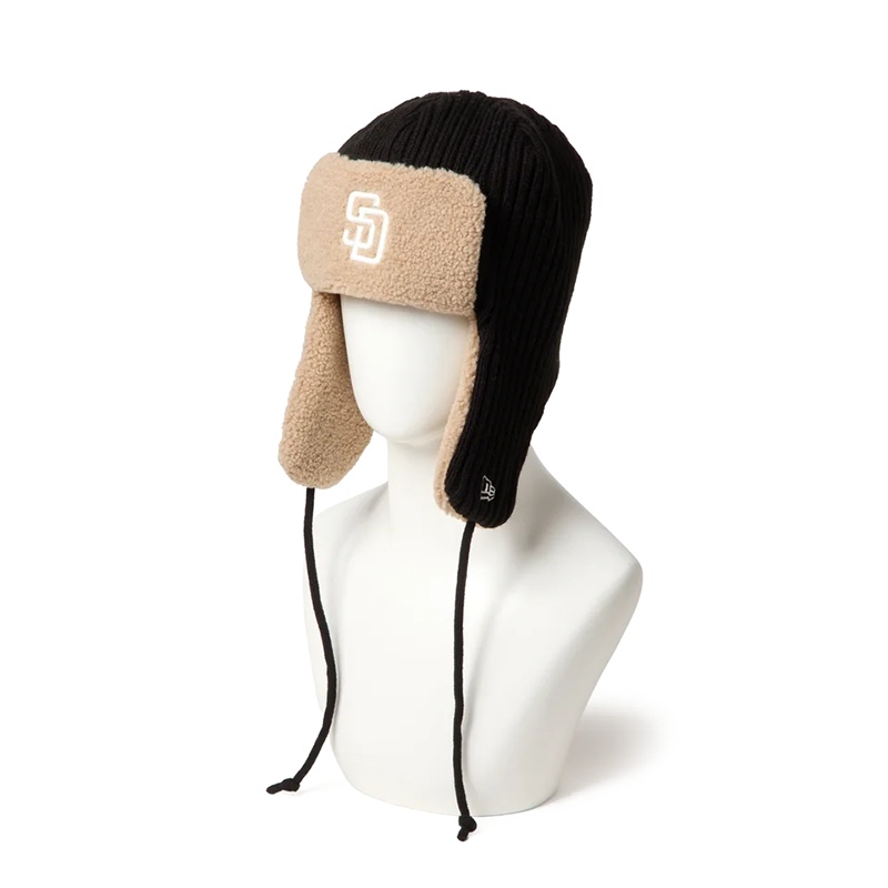 KNIT TRAPPER SADPAD RIB KNIT BLK -BLACK-