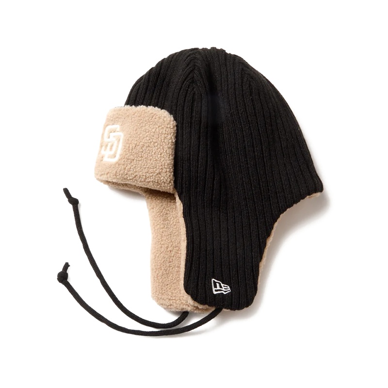 KNIT TRAPPER SADPAD RIB KNIT BLK -BLACK-