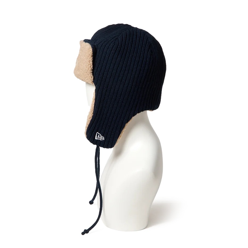 KNIT TRAPPER NEYYAN RIB KNIT NVY -NAVY-