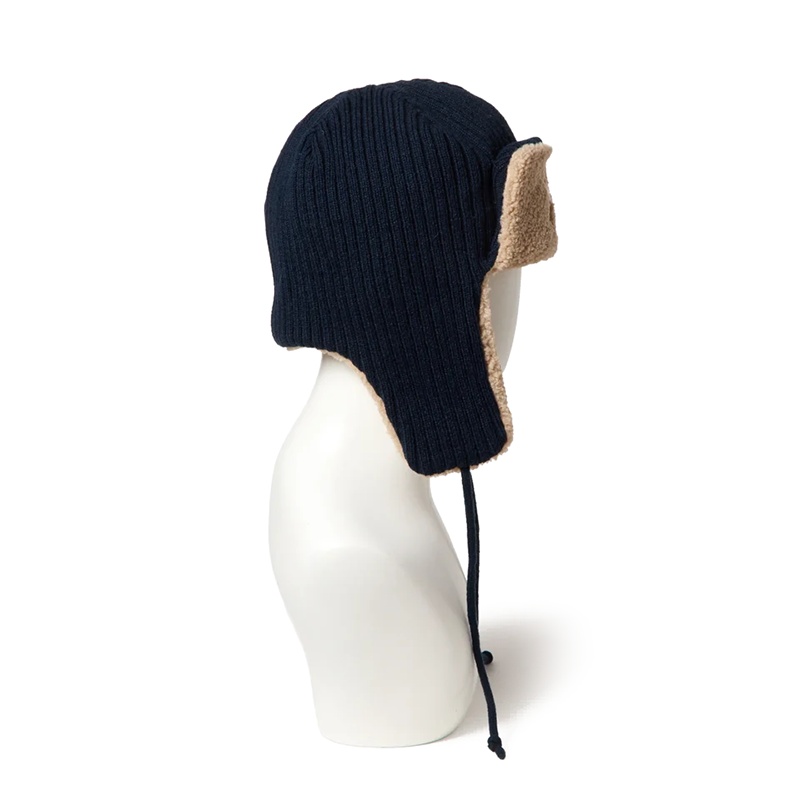 KNIT TRAPPER NEYYAN RIB KNIT NVY -NAVY-
