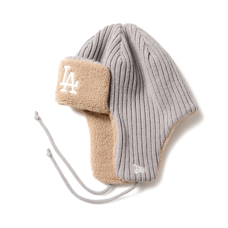 KNIT TRAPPER LOSDOD RIB KNIT GRY -GREY-
