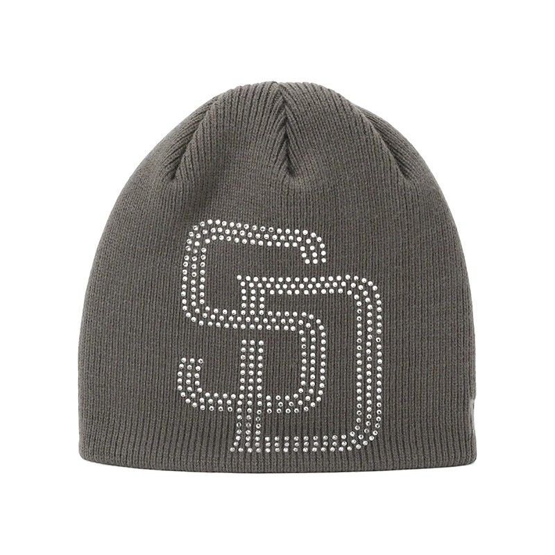 BASIC BEANIE SADPAD RHNSTRN DGRY -GREY-