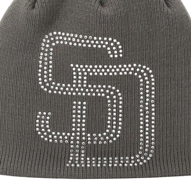 BASIC BEANIE SADPAD RHNSTRN DGRY -GREY-