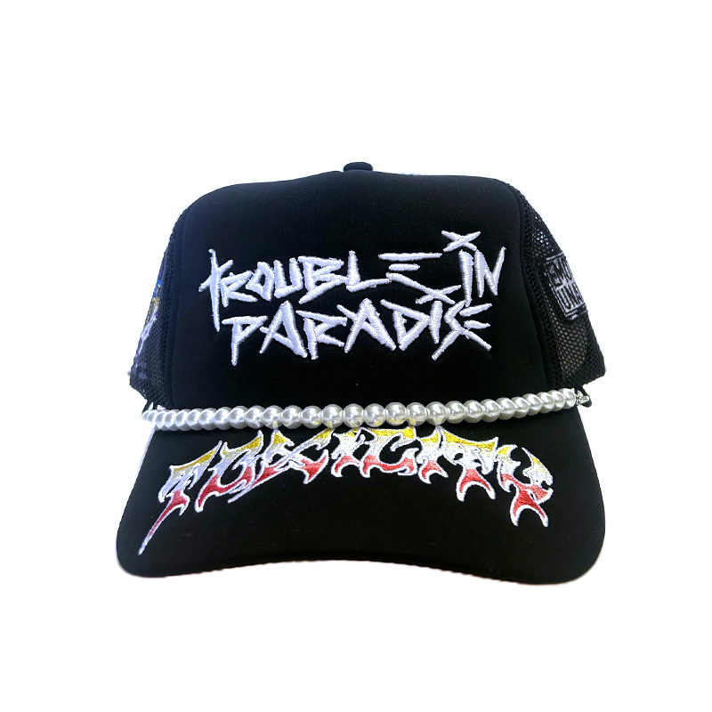 TROUBLE IN PARADISE TRUCK HAT -BLACK-
