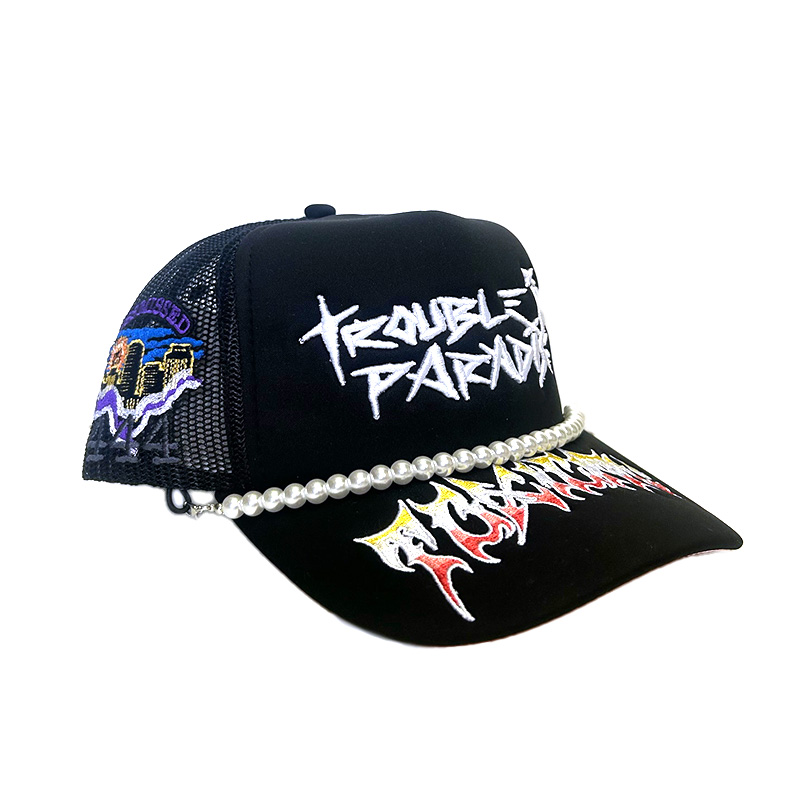 TROUBLE IN PARADISE TRUCK HAT -BLACK-