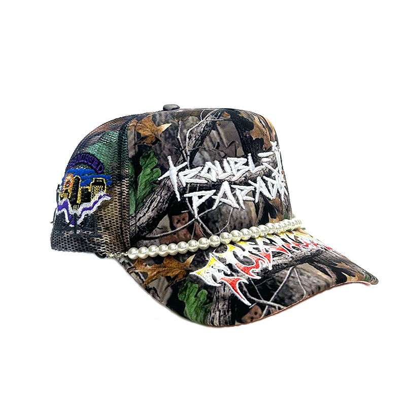 TROUBLE IN PARADISE TRUCK HAT -CAMO-