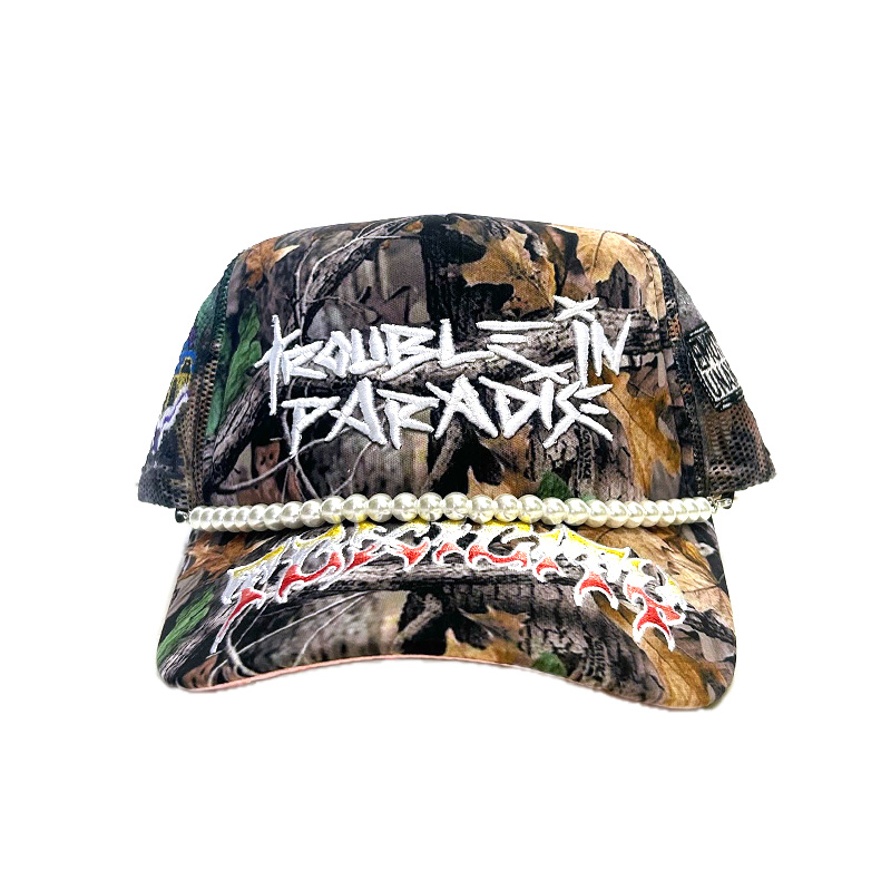 TROUBLE IN PARADISE TRUCK HAT -CAMO-