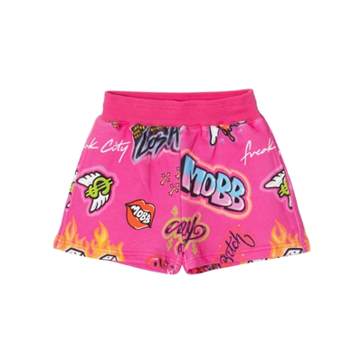 FC GRAFFITI SHORTS -PINK- (LADIES)