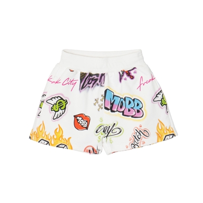 FC GRAFFITI SHORTS -WHITE- (LADIES)