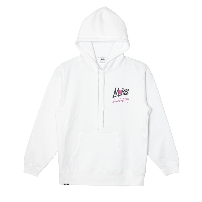 FC HEART DRIP GRAFFITI HOODIE -WHITE- (LADIES)