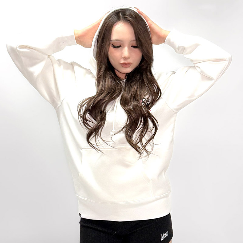 FC HEART DRIP GRAFFITI HOODIE -WHITE- (LADIES)