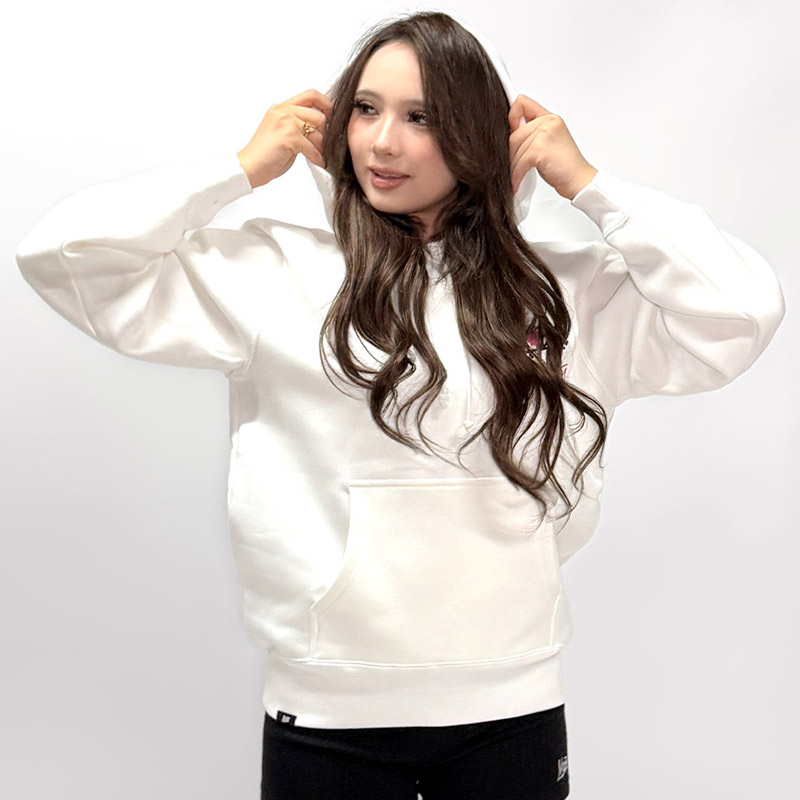 FC HEART DRIP GRAFFITI HOODIE -WHITE- (LADIES)