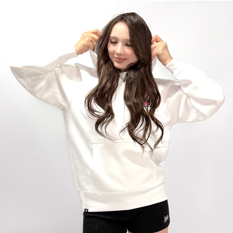 FC HEART DRIP GRAFFITI HOODIE -WHITE- (LADIES)