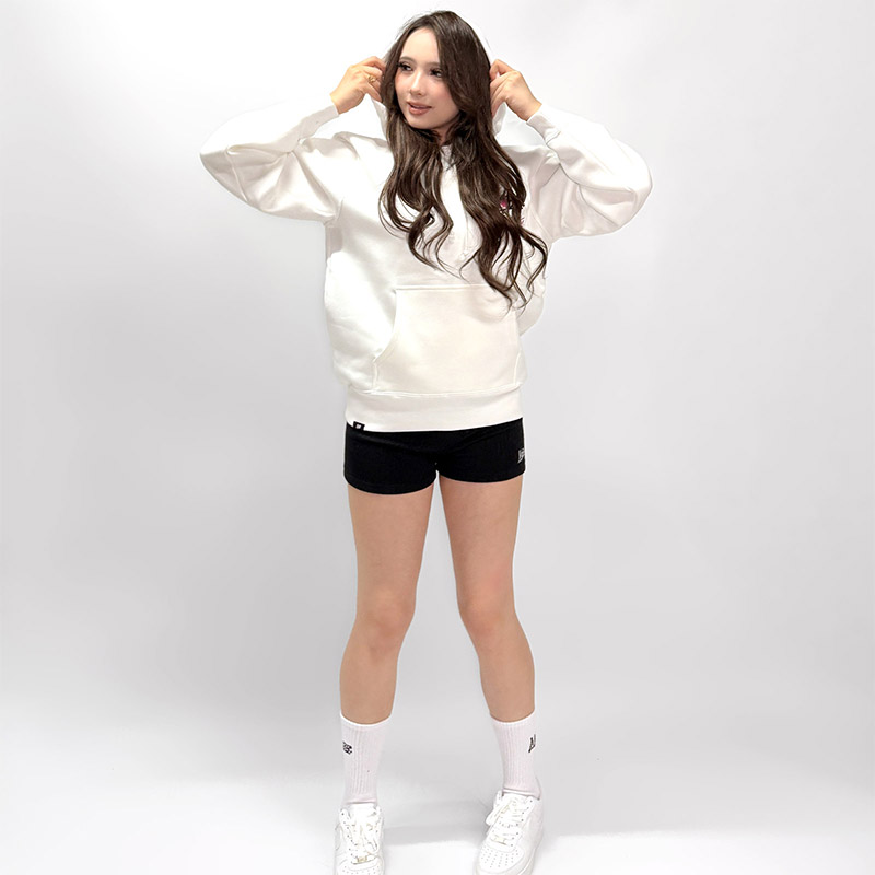 FC HEART DRIP GRAFFITI HOODIE -WHITE- (LADIES)