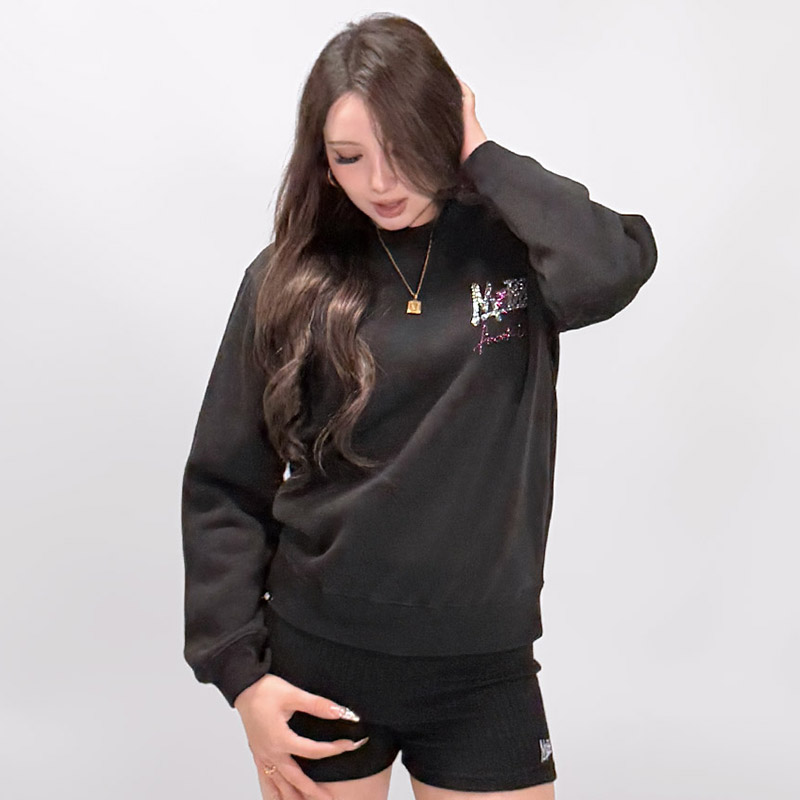 FC STONE CREW SWEAT -BLACK- (LADIES)